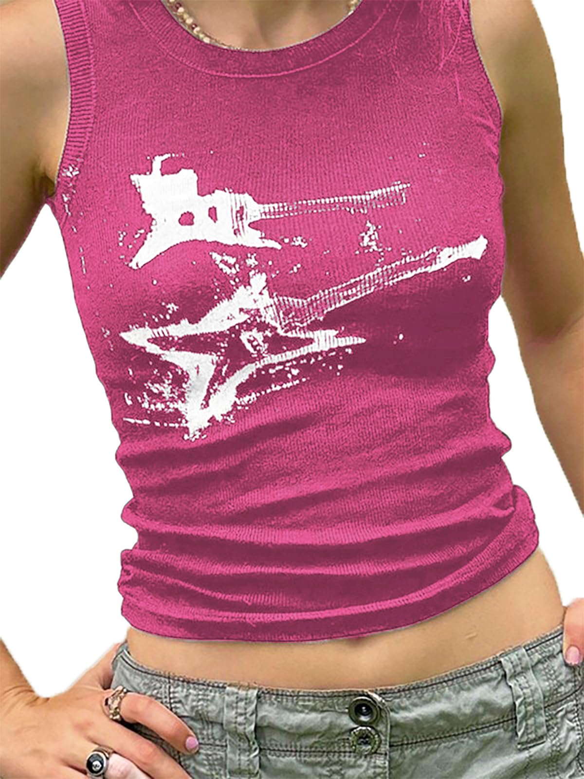 Y2K Crop Tops for Woman Short Sleeve Crew Neck Baby Tees T-Shirt