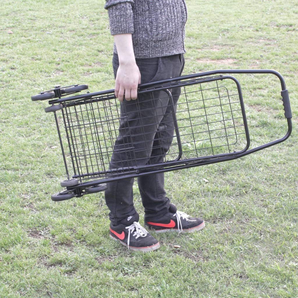 Carrello Della Spesa Pieghevole Con Ruote, Capacità 30L E Carico Max 25kg, Manico Telescopico In Alluminio, Robusto E Leggero, Per Shopping, Campeggio, Pic-nic