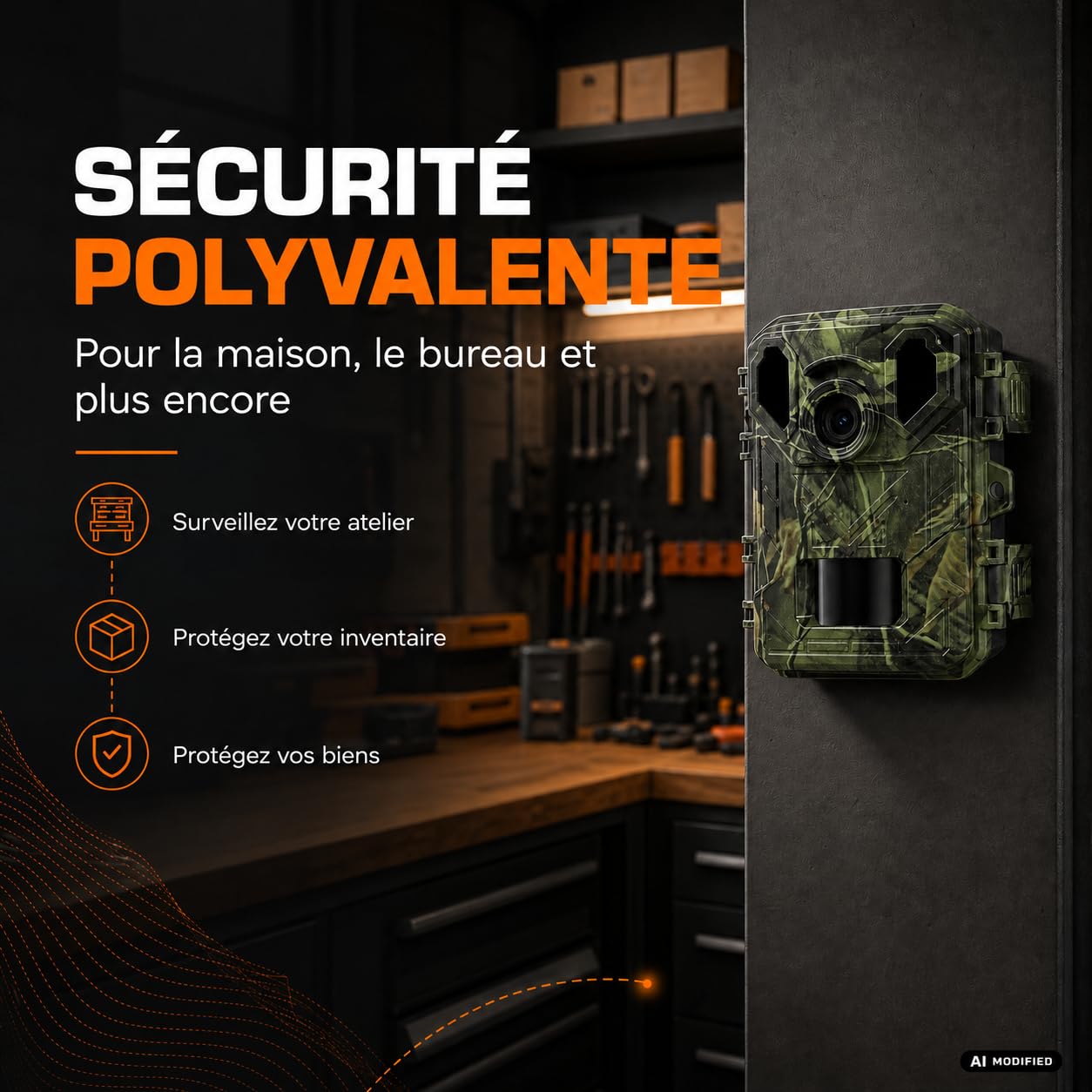 Denver Caméra de Chasse 4K 50MP, Piège Photo Animaux Vision Nocturne | 4K interpolée, 50MP interpolés, PIR 20m, Vision nocturne IR, 120°, LCD 2", IP66, MicroSD, 4xAA