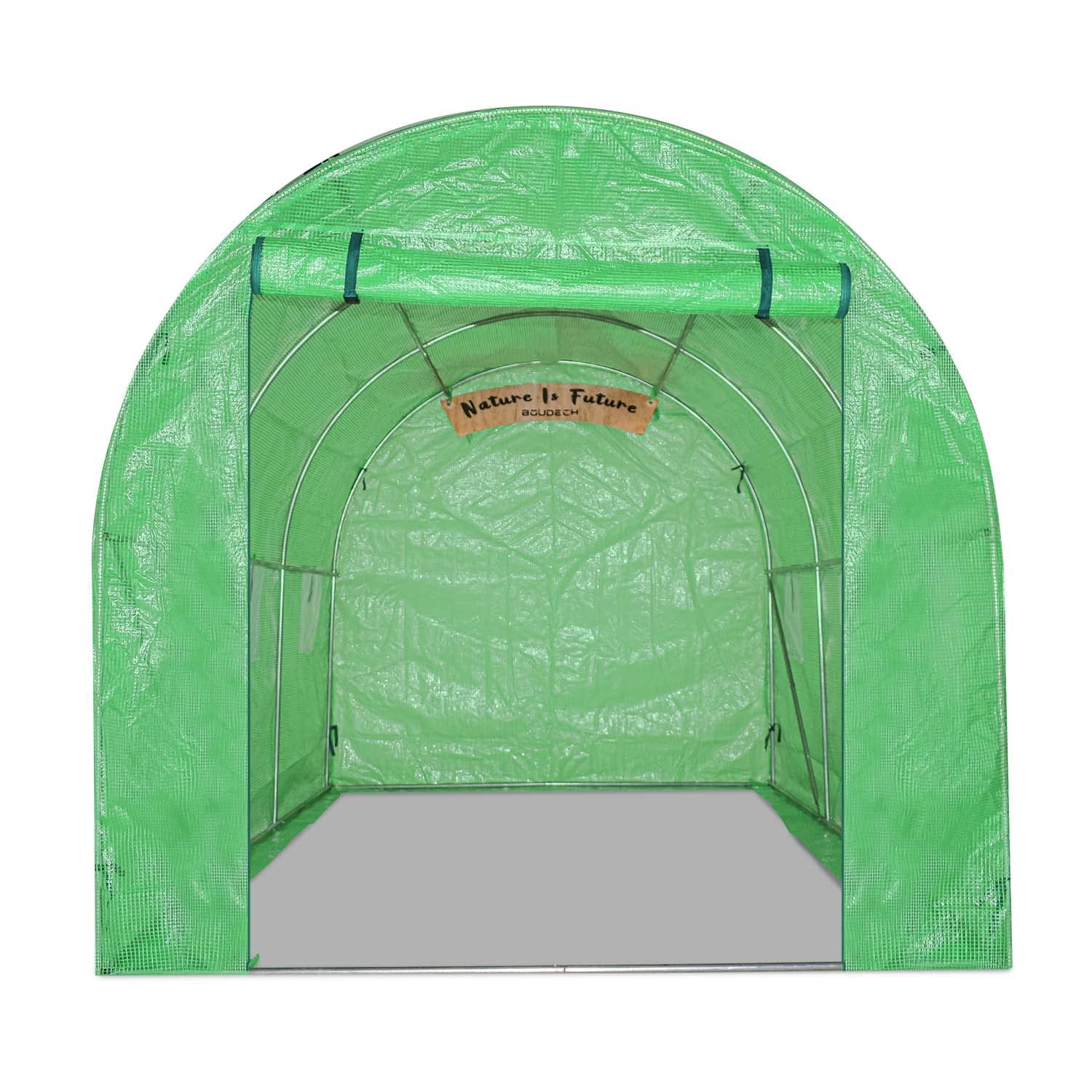 Invernadero de cultivo de 2 x 3 m con estructura de túnel de acero galvanizado y cubierta de polietileno retinado Greenhouse de 6 m² 200 x 300 x 190 cm