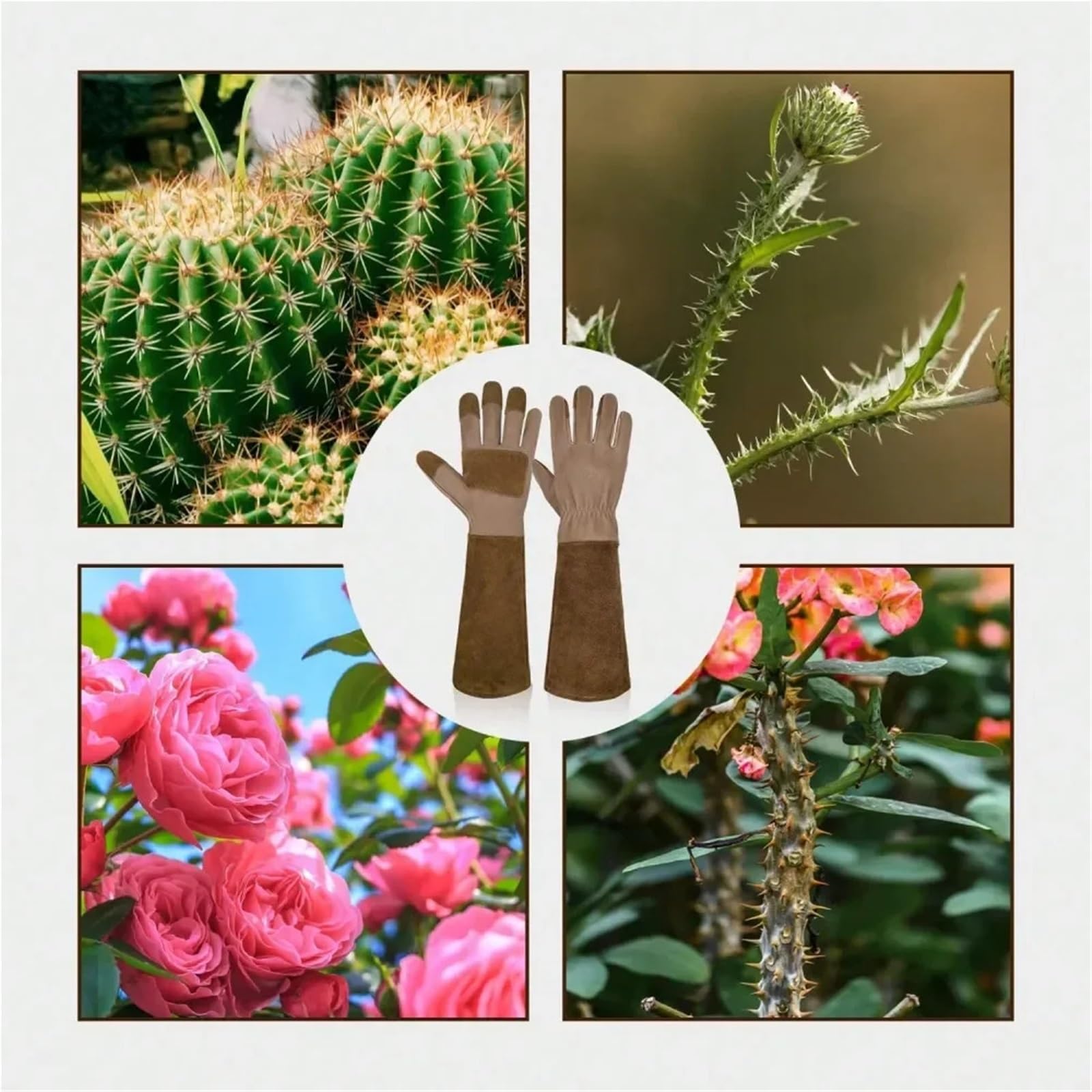 1 par de guantes largos jardinería Para jardinería