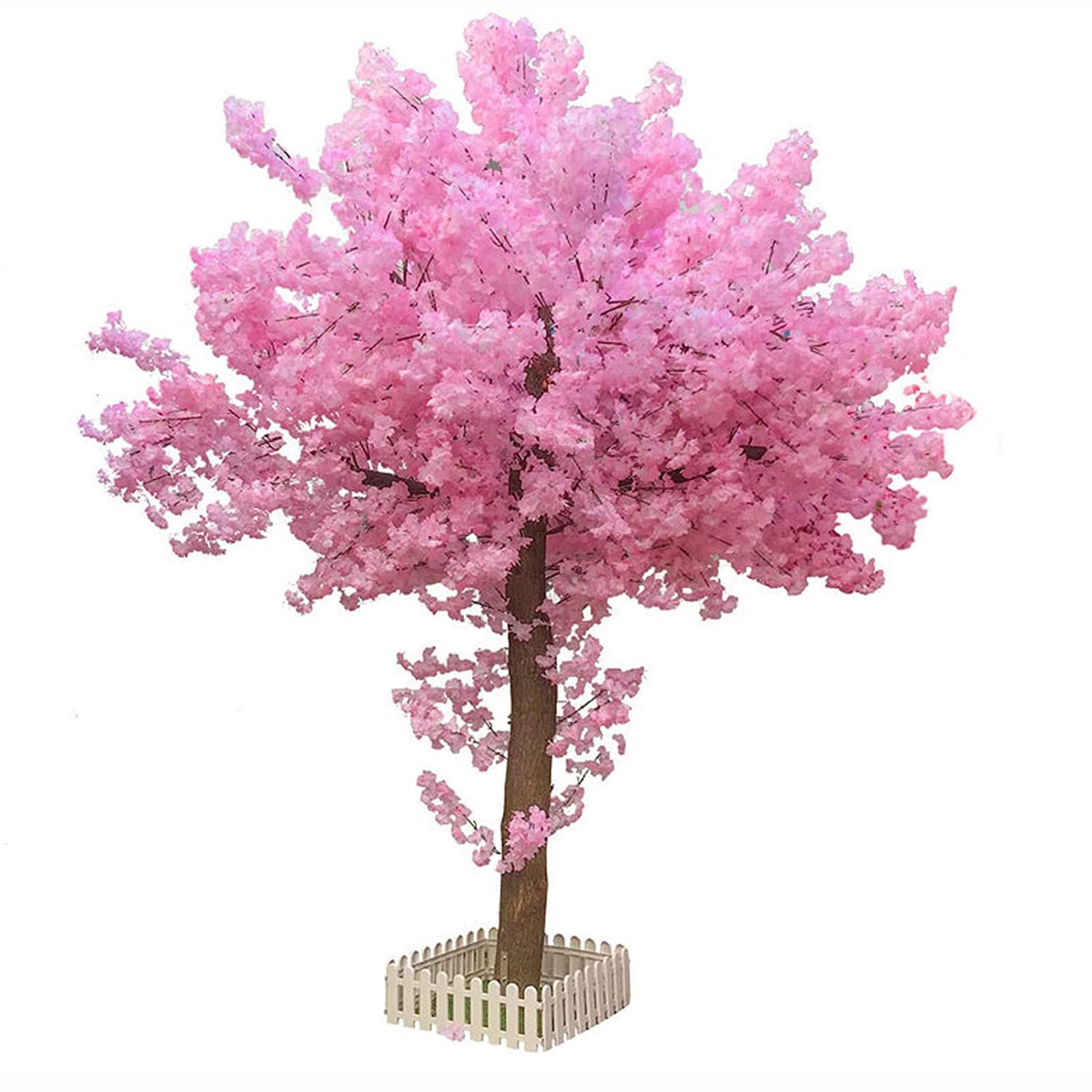 Plante artificielle cerisier rose grand modèle 2m déco intérieure