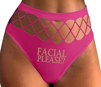 Knaughty Knickers Facial Please | Bukkake | Cumshot | Cumslut Hot Pink Fishnet Thong Adult Flirty Fun