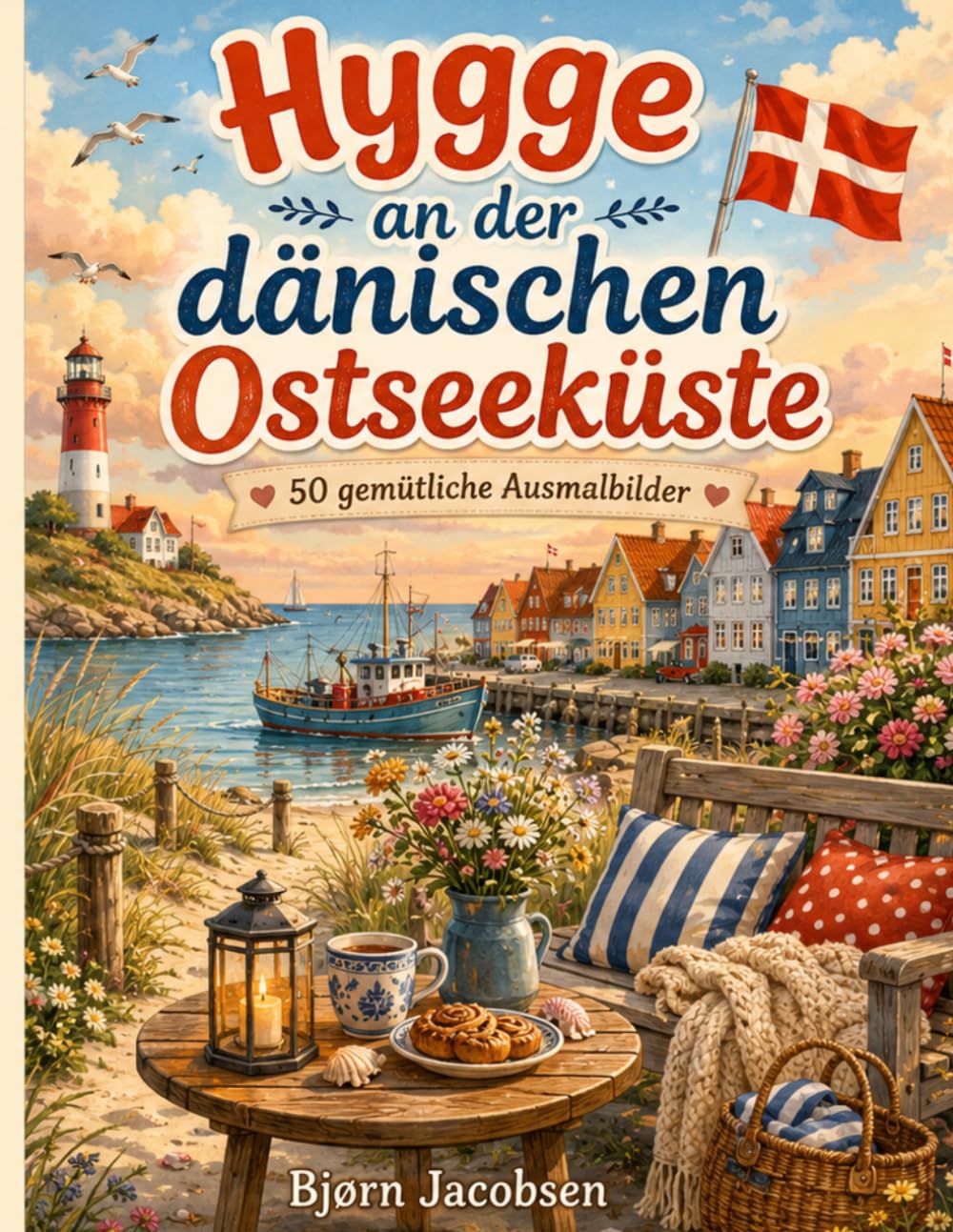 Hygge an der dänischen Ostseeküste: 50 gemütliche Ausmalbilder