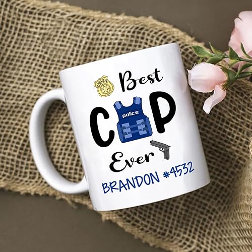 Miniatura 3 de Taza de café personalizada con nombre, taza de café personalizada para comisionado de policía, regalo para hombres, mujeres, policía, taza de