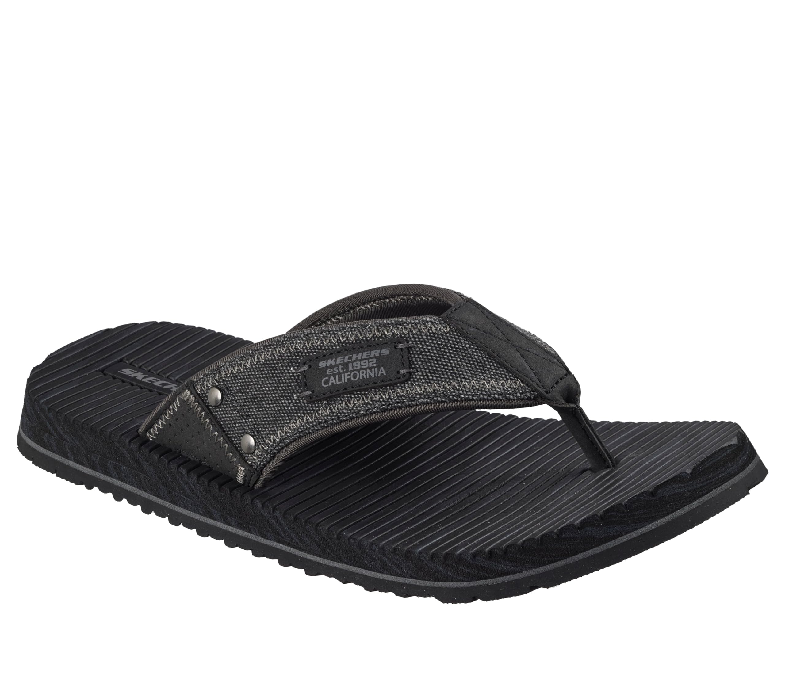 Skechers USA Quill Sea Side Canvas Thong Sandal para hombre