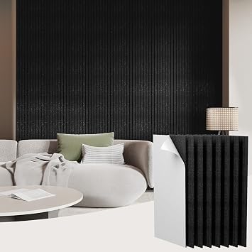 Large Acoustic Wall Panels Sound Proof Panels for Walls/Self Adhesive Thickened Soundproof wall Panels Absorbing for Noise Cancelling & Reducing Wall Panels for Interior Wall Decor Sound Dampening
