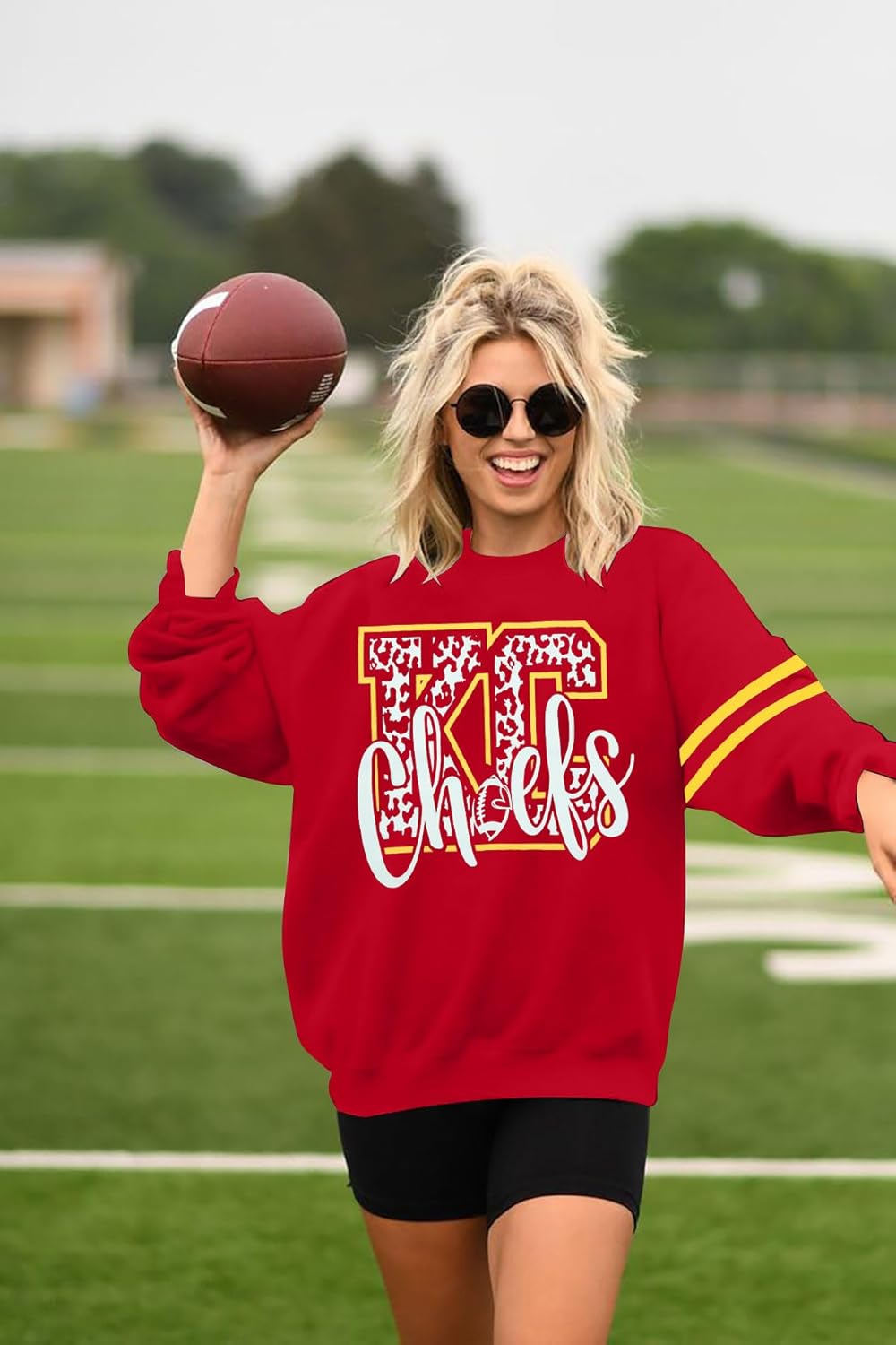 MYHALF Game Day Sweatshirt Football Shirts: Women Gameday Sequin Outfits Football Fan Game Day Shirt Long Sleeve Casual Tops - Image 6