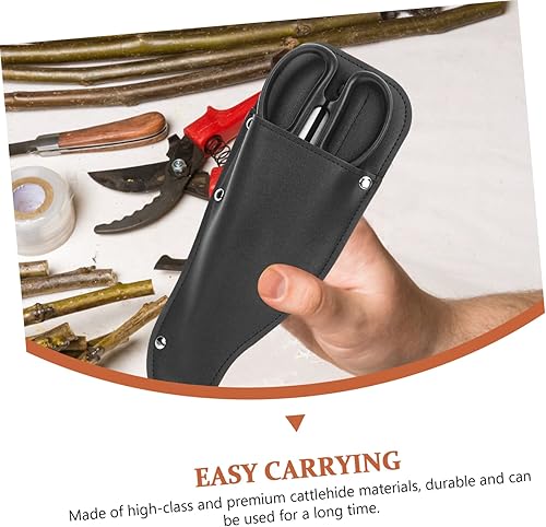 Miniatura 3 de Happyyami Pinza de podadora de cuero para tijera, abrazaderas de inglete para recortar alicates, soporte para herramientas de caza, protector de