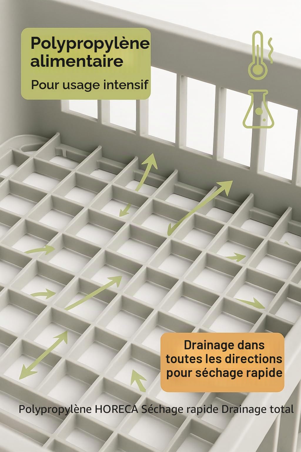 CubetasGastronorm - Casier de lavage pour verres (40 X 40 cm) CLV-40-6345337
