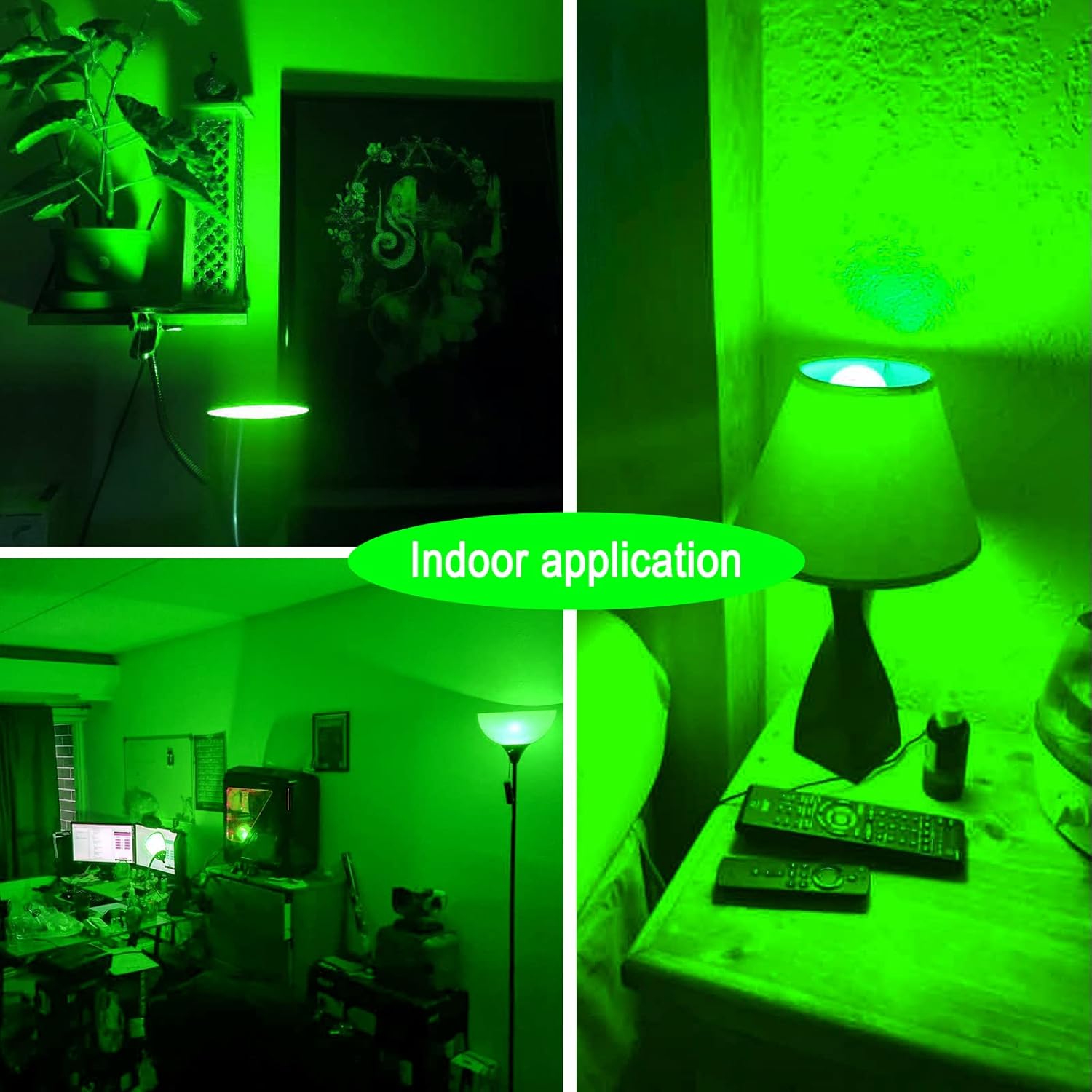Green 9W LED Decorative Light Bulbs, 4-Pack