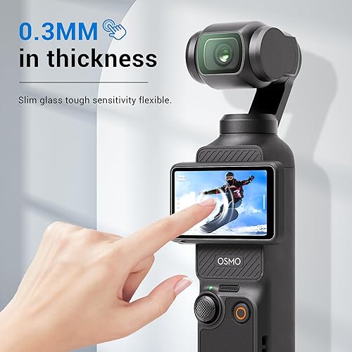 Miniatura 2 de CYNOVA Osmo Pocket 3 - Protector de pantalla para DJI Osmo Pocket 3, protector de lente para DJI Osmo Pocket 3 Accesorios con pantalla LCD de vidrio