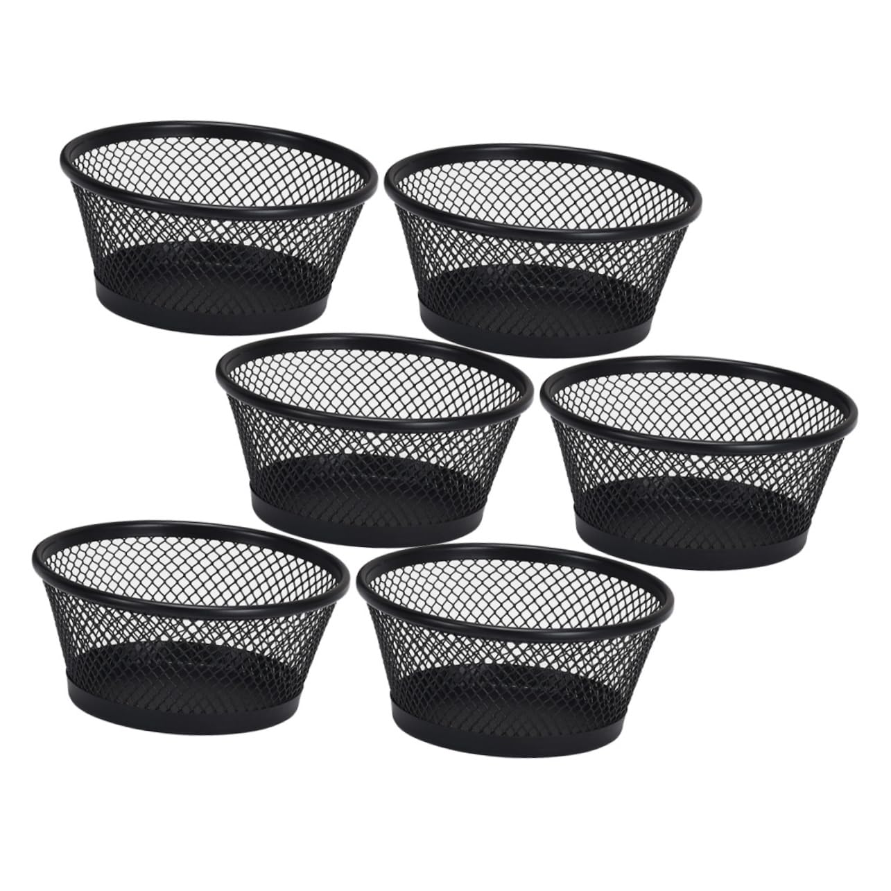 OFFSCH Office Desk Accessory 6pcs Stackable Mesh Paper Clip Holder Desk Pin Organizer Paperclip Organizer