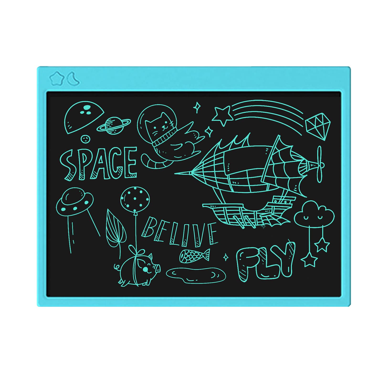 Tablette d'écriture numérique LCD de 16 pouces rechargeable avec écran couleur unique effaçable en un clic avec bouton de verrouillage pour enfants, adultes, maison, bureau, école