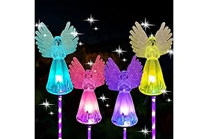 4 Pack Waterproof Solar Angel Lights for Outdoor Decor