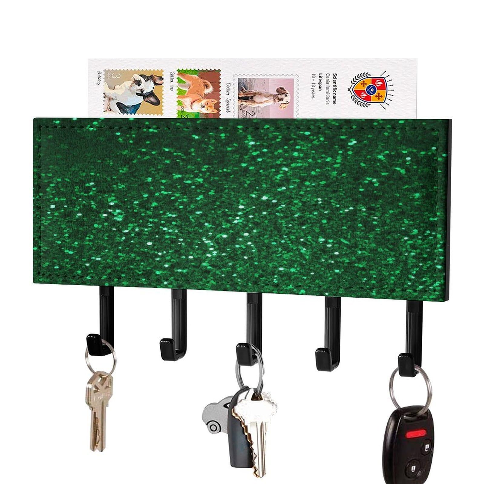 Estante de metal adhesivo para organizar la entrada de casa y colgar las llaves