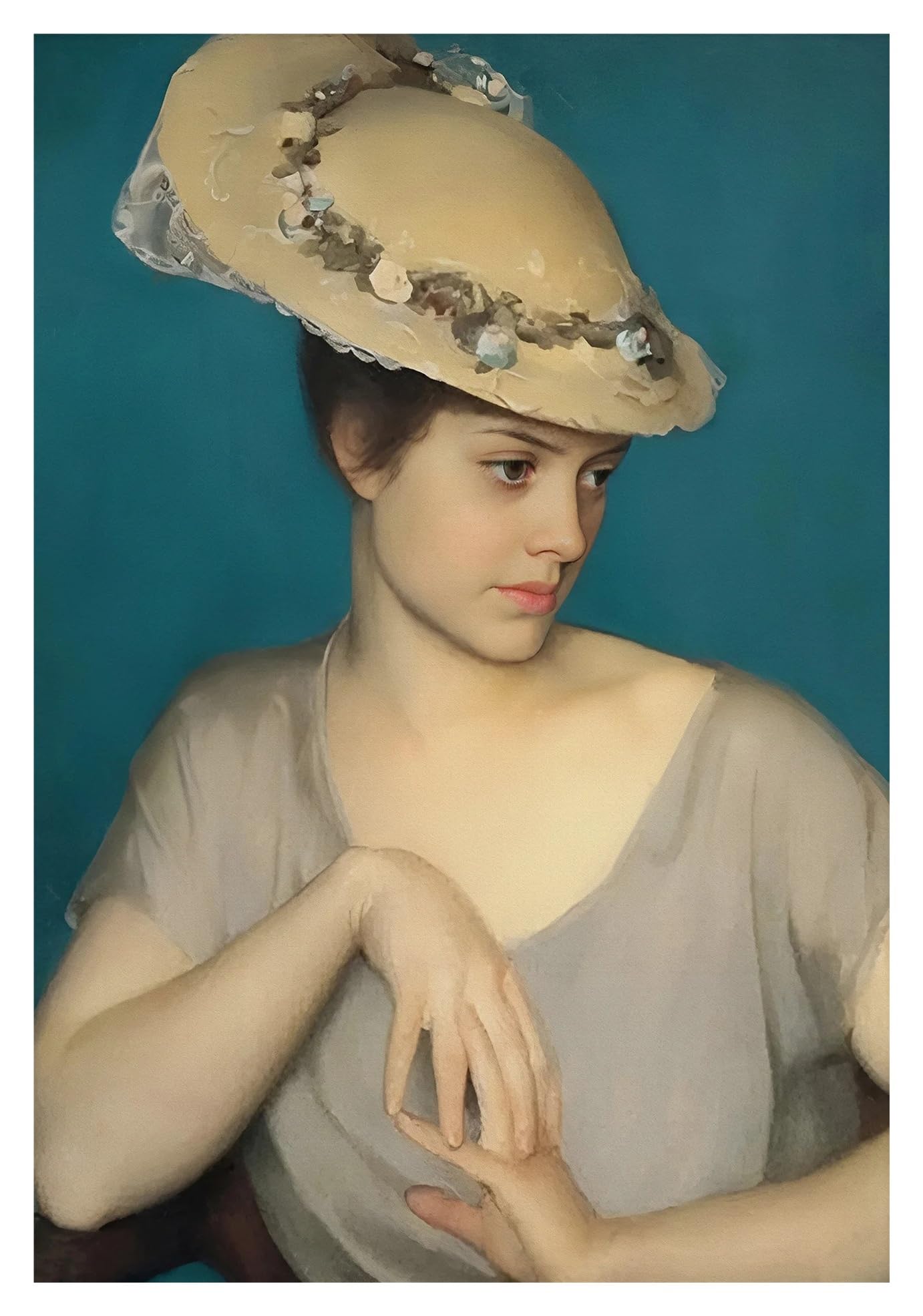 Affiche de portrait vintage pour salon cosy et deco murale moderne victorienne