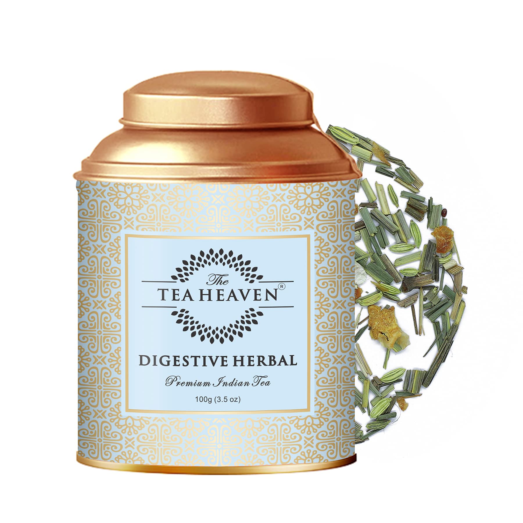 The Tea Heaven | Tea Gift - Digestive Herbal Tea (Wellness Tea) - Relieves Gas and Stomach Discomfort- 100% Natural Ingredients- 50 Grams(25 Cups)