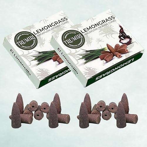 Miniatura 7 de Conos de incienso de reflujo de citronela, 20 conos de incienso en cascada, paquete doble de 10 conos de incienso de reflujo de incienso, conos de