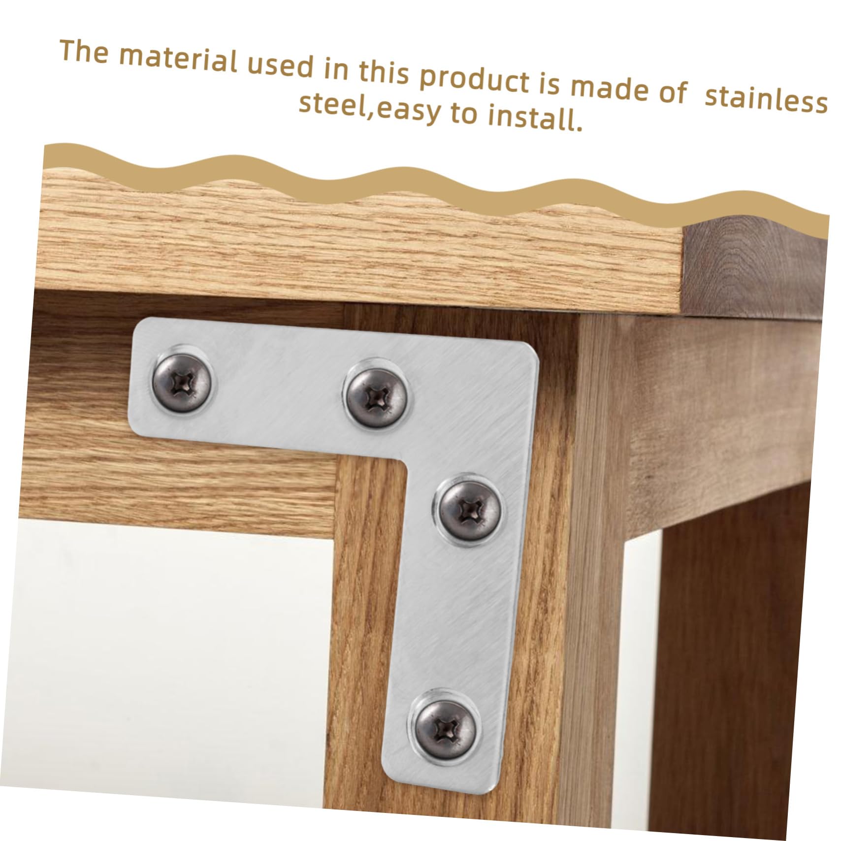 Artibetter 108piezas Soporte De Ángulo De Inoxidable Escuadras Resistentes Para Muebles y Construcción