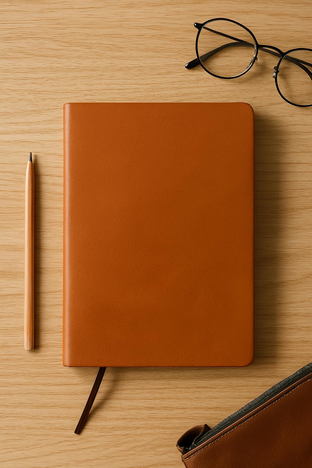 Fark Tanıtım Çizgisiz Not Defteri, Taba Termo Deri Kapaklı Defter, 128 Yaprak A5 Defter, Ofis ve Kırtasiye (14cm x 21 cm) (Taba Kapak)
