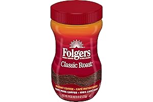 Folgers Classic Roast Instant Coffee, Saving Time Without Sacrificing Flavor, 8 Ounces
