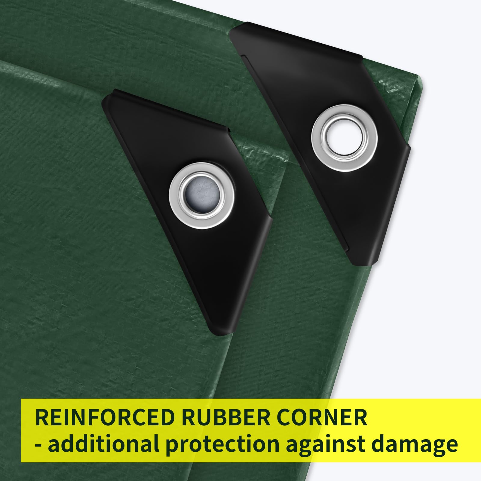 Dripex Bâche de Protection Exterieur 140g/m² Bâche à Oeillets Vert-argenté 5 x 6 m pour Bois, Meubles de Jardin, Voitures, Piscines Bâche Imperméable et Indéchirable
