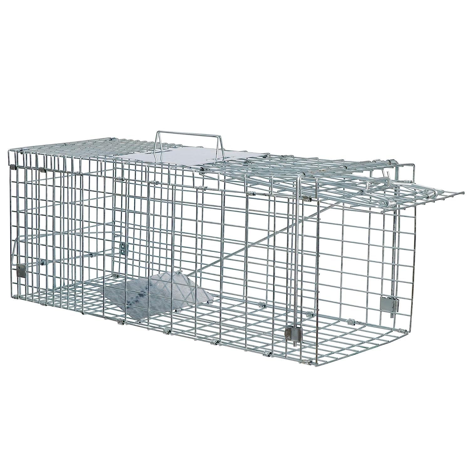 Elysian Cat Trap Live Cat Trap Easy One Door 31” Steel Rodent Cage Trap for Rabbits, Squirrels-image-25