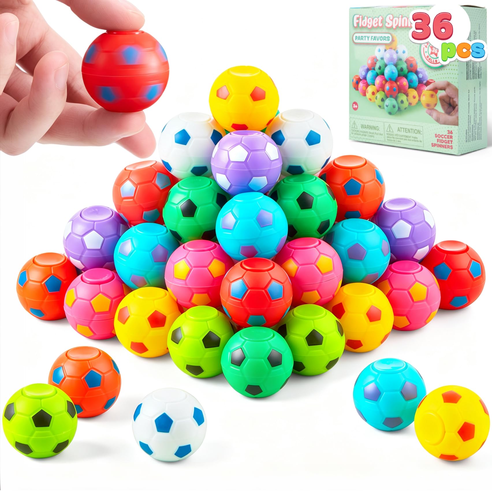 JOYIN Soccer Fidget Spinners - 36 Pack -1 JOYIN Soccer Fidget Spinners - 36 Pack -1