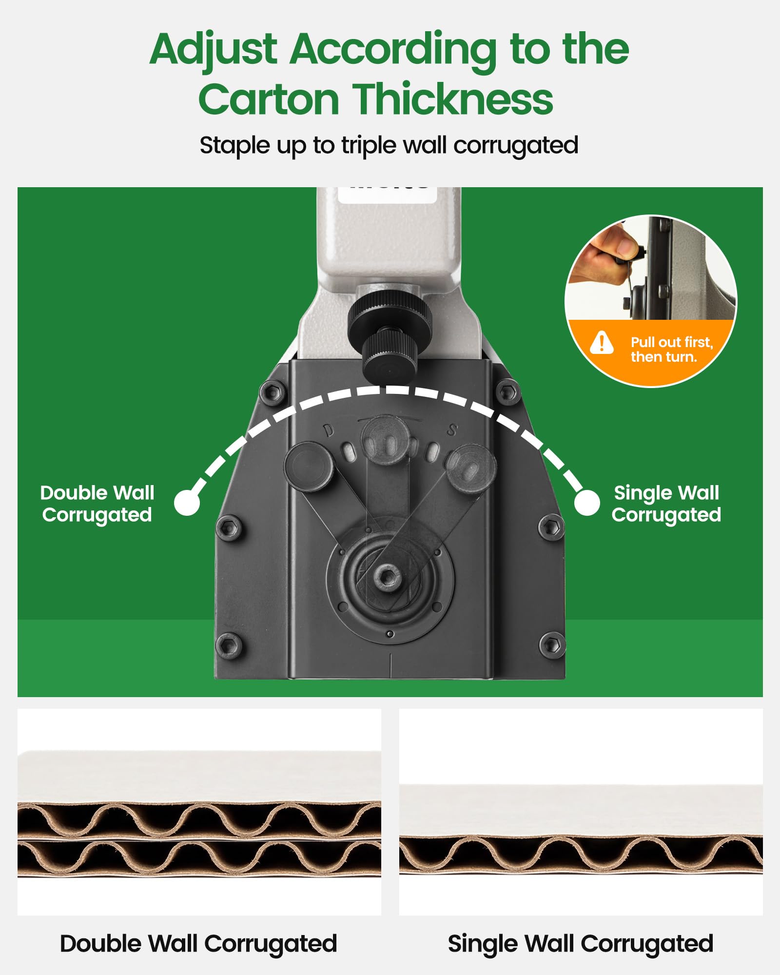 meite Agrafeuse Manuelle de Fermeture de Carton, Utilise des Agrafes pour Carton, Agrafeuse à Carton pour Carton Ondulé (Agrafeuse 15 mm)