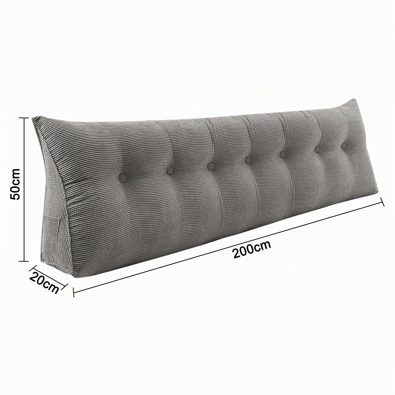 OHMG 200CM Coussin de Lecture pour Lit,Coussin Dossier Canapé, Coussin Compensé Triangulaire,Coussin Lombaire en Coin,Support De Positionnement,Doux et Confortable,Coussins de Dossier pour lit