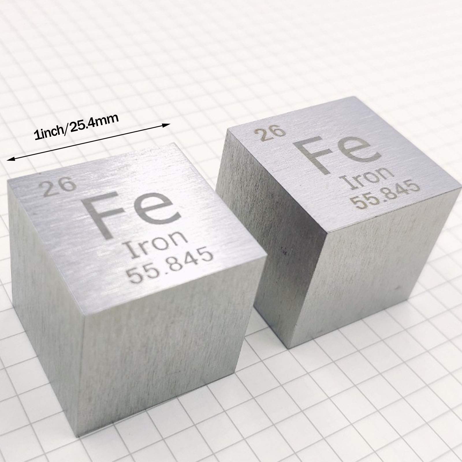 BBAUER Würfel Aus Reinem Metall, Dichtewürfel Eisen, Geeignet Für Den Chemie- Und Physikunterricht Im Klassenzimmer/1Pc/1In