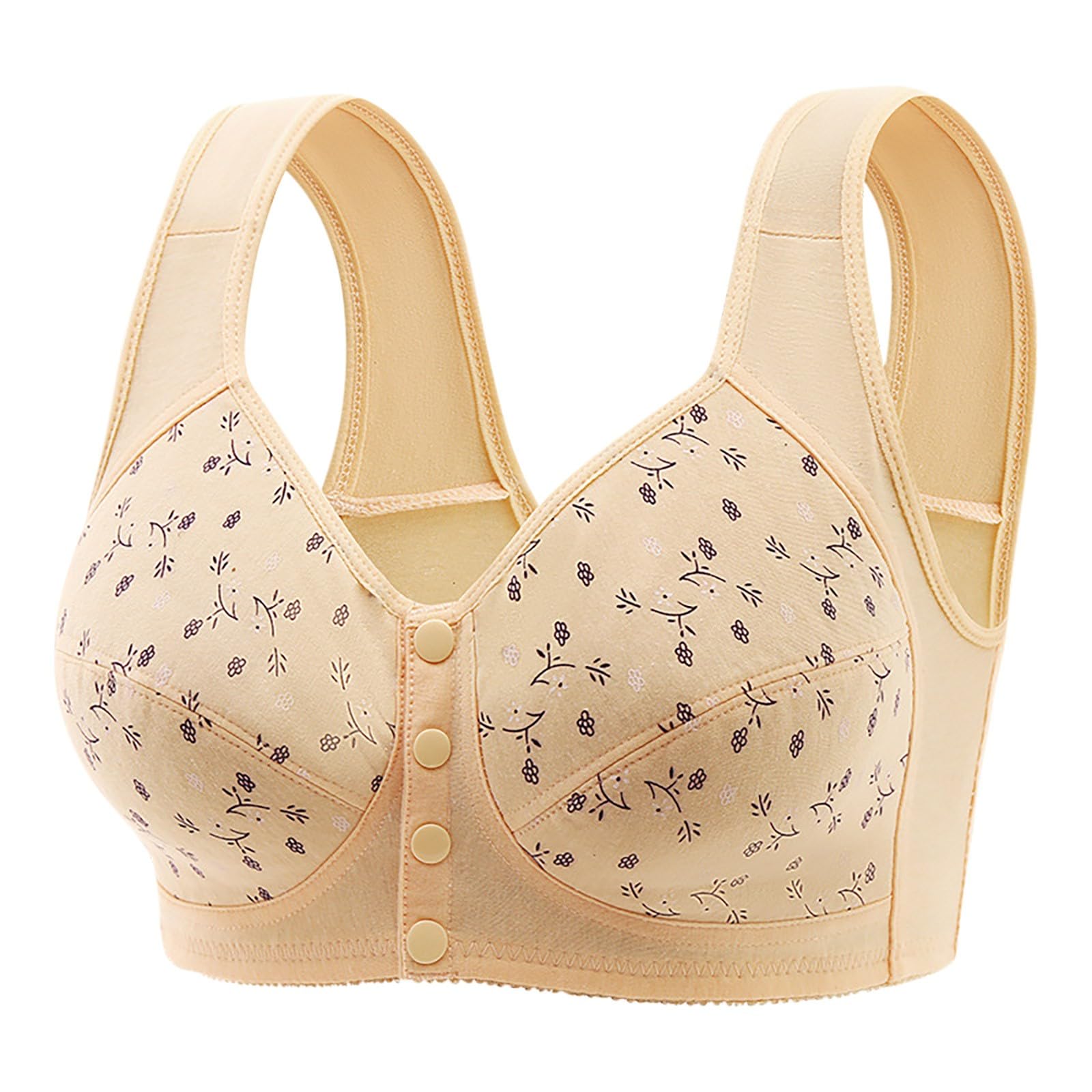 Cethrio Plus Size Breathable Front Button Closure Daisy Bras for Older Women
| Cethrio Full Coverage Comfort Padded Fro
