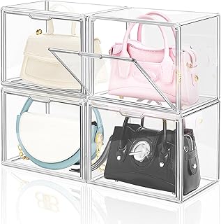 16 Narrow Walk In Closet Ideas Layouts That Actually Flow Well 6 DILIBRA 4 Packs Clear Plastic Handbag Storage Organizer for Closet, Smal...