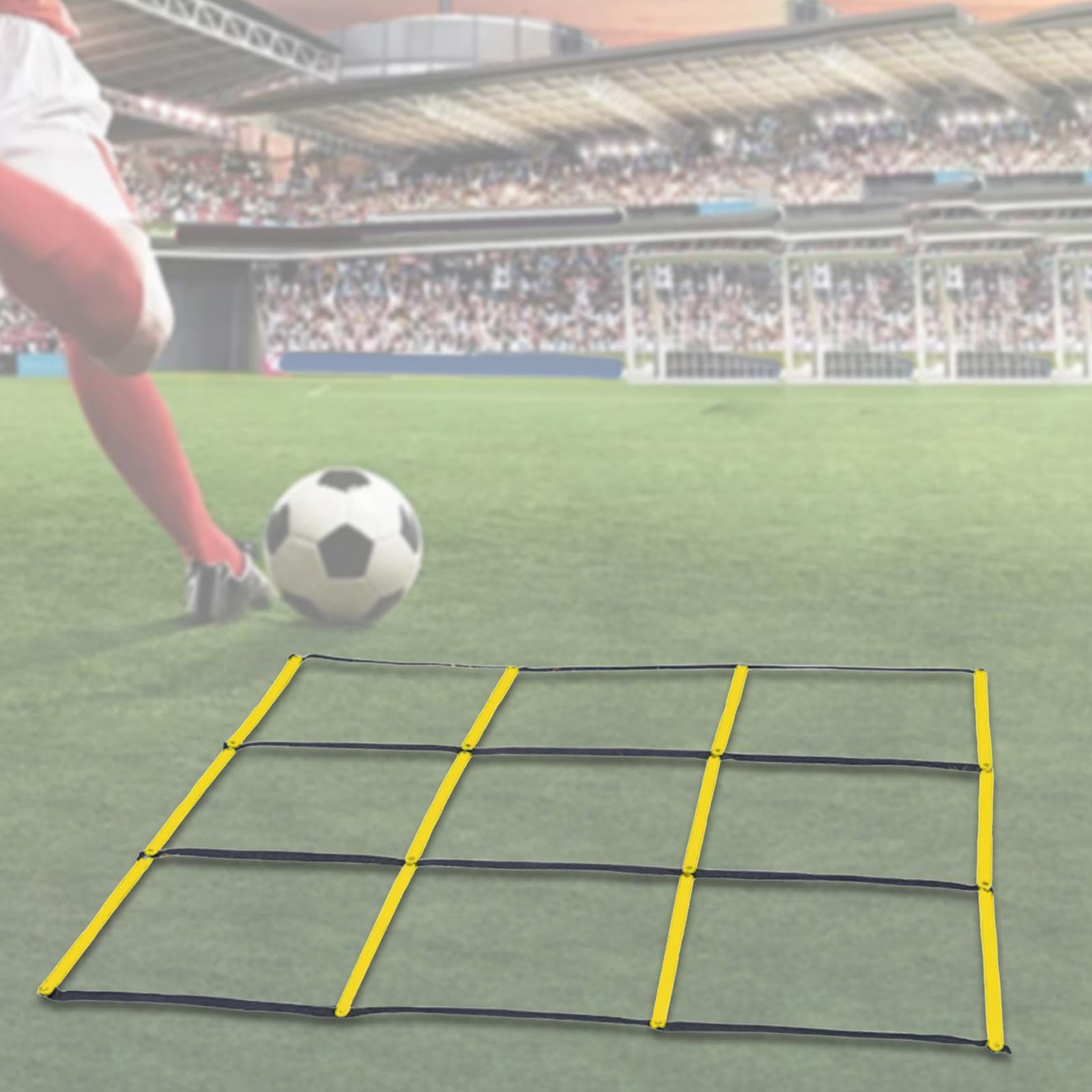Milageto Escalera de Entrenamiento de Fútbol para Desarrollar y Destreza Física con Estructura de PP y Cinta Compacta Plegable Fácil de