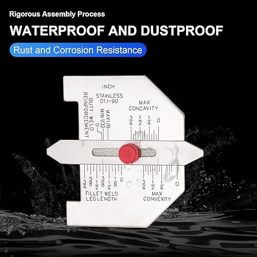 Miniatura 3 de Kit de herramientas de calibre de soldadura, kit de herramientas de inspección de soldadura, caja de regla de inspección de calibre en medición de