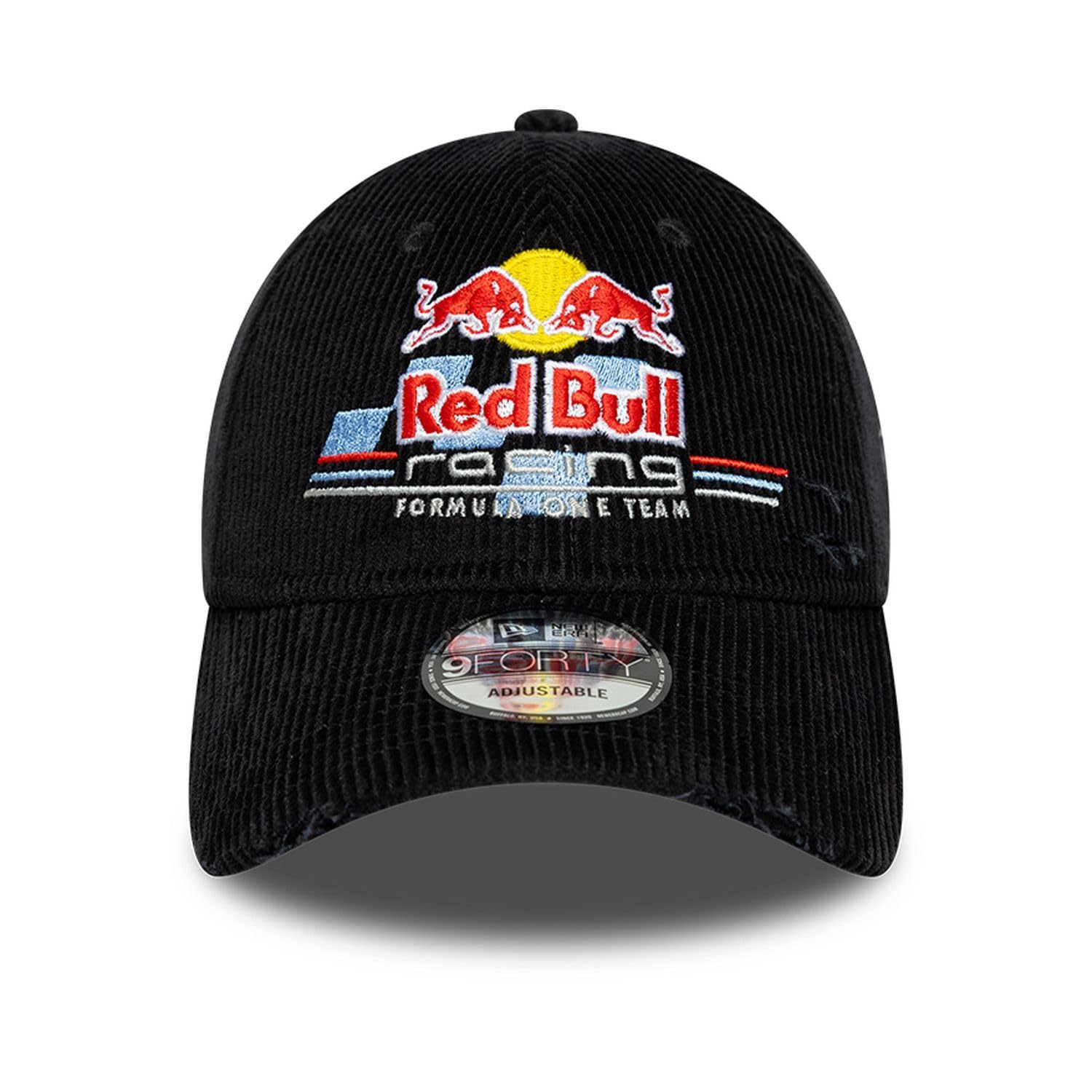 New Era Distressed Cord 9Forty Cap Red Bull F1 Black