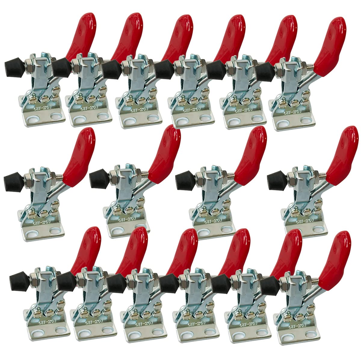 MIKMAYTOO Quick Release Horizontal Toggle Clamp Hold Down Hand Tool Horizontal Heavy Duty Push Pull Toggle Clamp… (201-16 PACK)