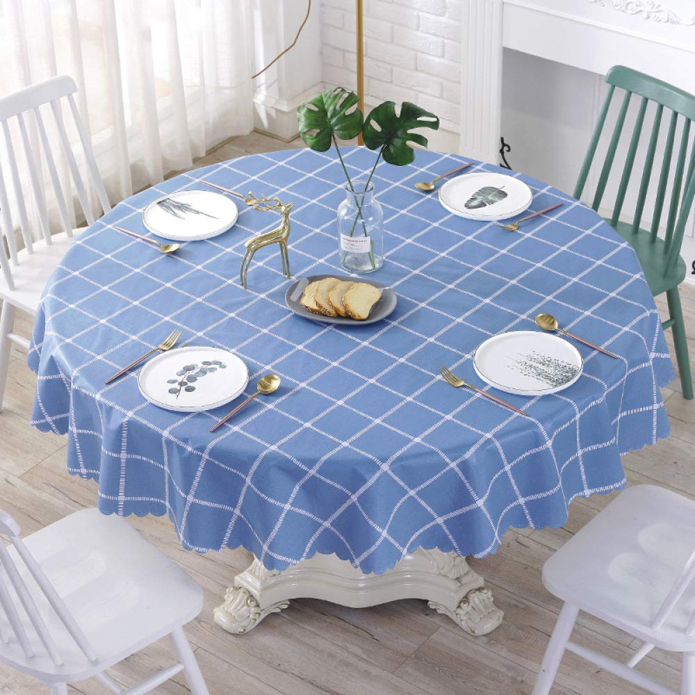 Nappe ronde en PVC imperméable de 180 cm de diamètre pour table basse et café