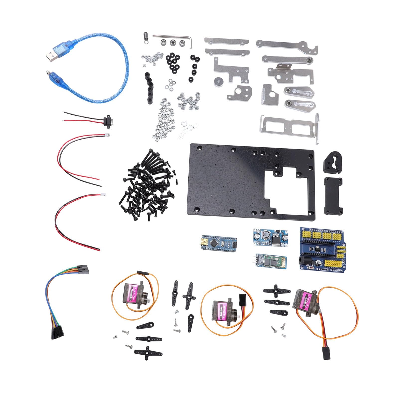 Bewinner Kit Robot da Disegno Fai-da-te, Robot Educativo per Scrittura con Plotter a Penna con Bluetooth, Servo con Ingranaggio Completamente in Metallo per Bambini Apprendimento STEM e Sviluppo di