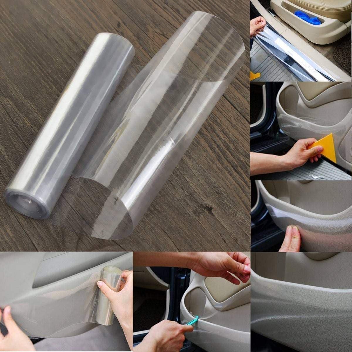KREEPO Transparent Car Protective Film Vinyl Wraps 12''x50''
