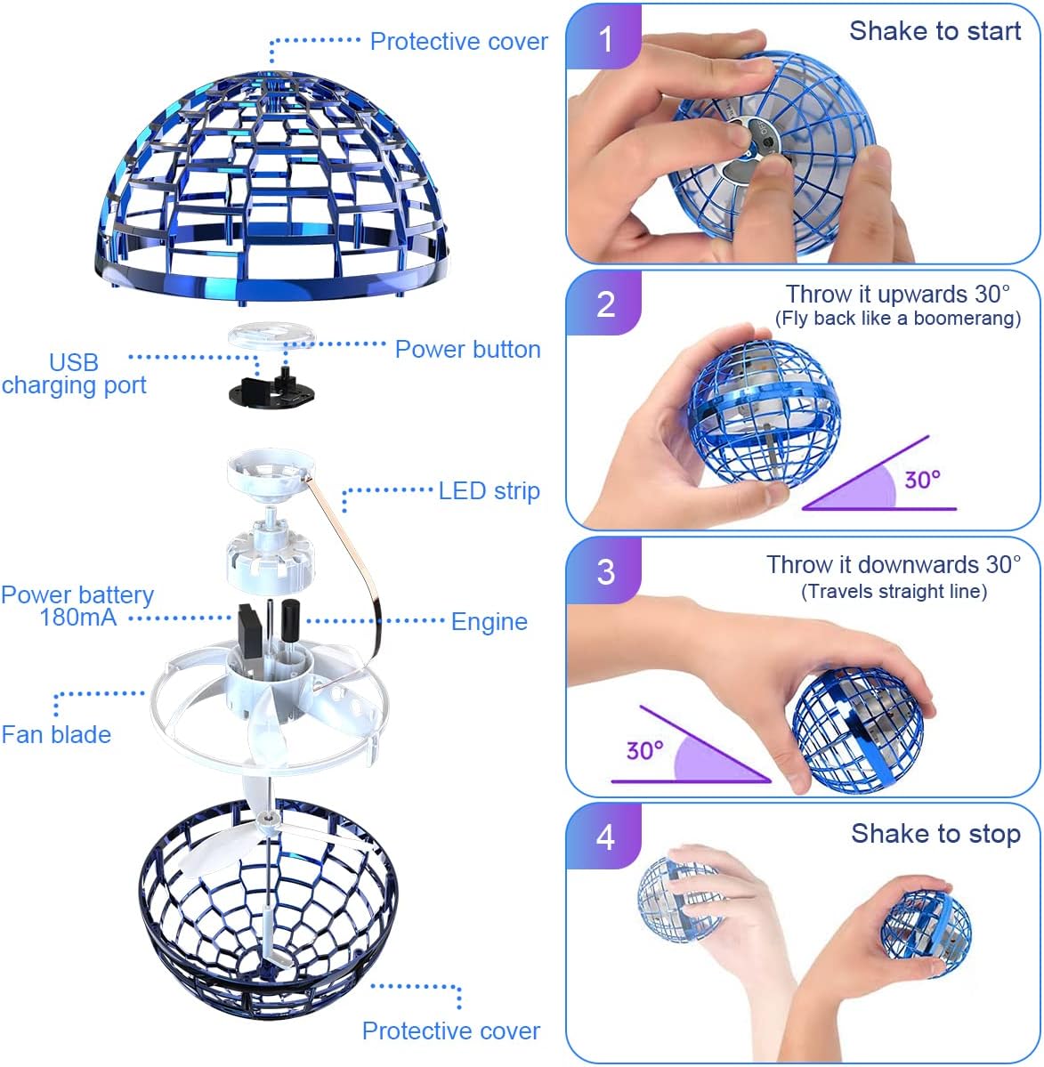 Flying Orb Ball 2023 Update (Blue)