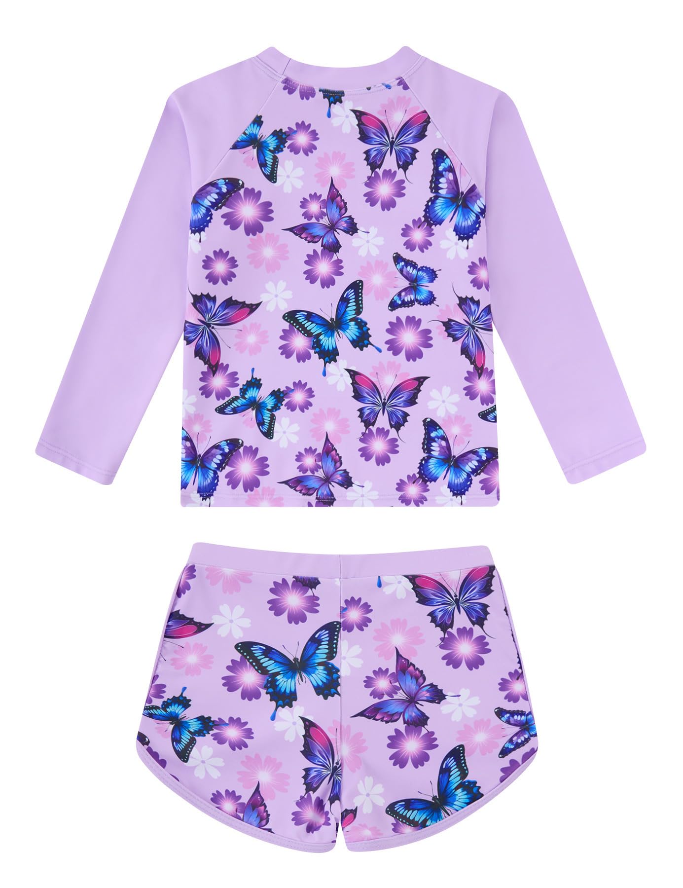 ALISISTER Maillot de Bain pour Fille Maillot de Bain Deux pièces à Manches Longues Protection UPF50 Ensemble de Natation pour Fille Maillot de Bain pour Enfant 4 10 Ans