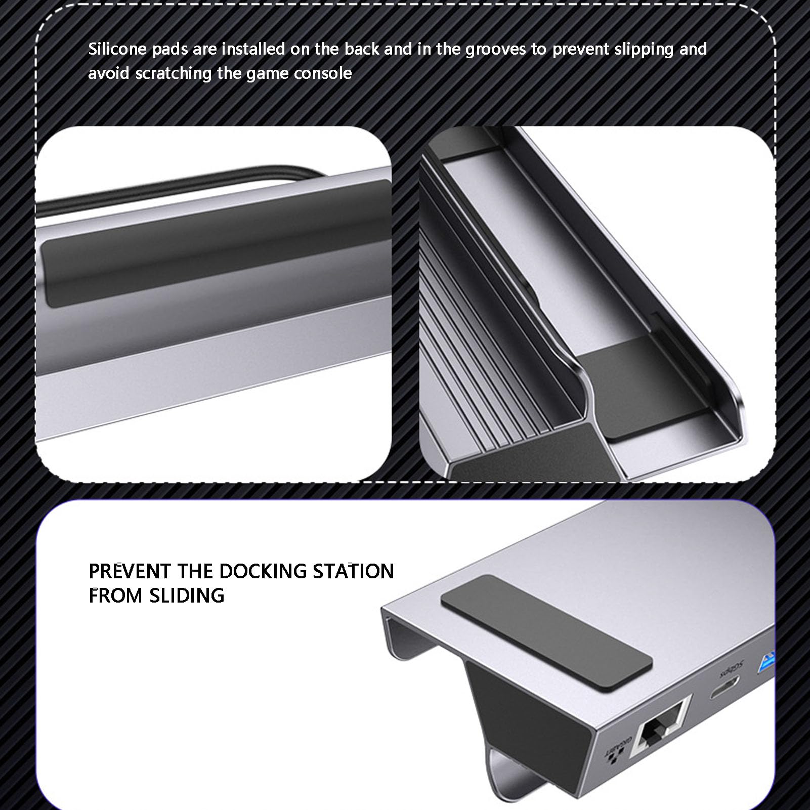 Lazmin112 Hub Usb C 6 In 1, Docking Station Usb C, Uscita 4K 120 Hz, Rj45 1000 Mbps, Ricarica Rapida 100 W, Usb 3.0, Interfaccia Hdmi, Tipo C, Plug And Play, Guscio Lega Alluminio