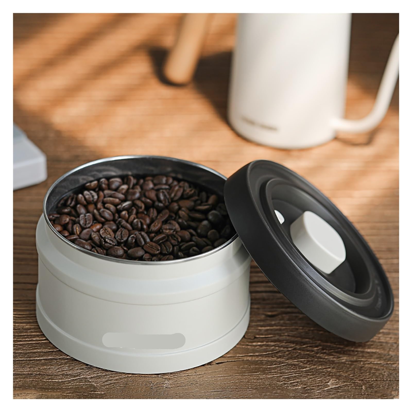 Manueller Vakuum-Kaffee-Vorratsbehälter, luftdichter Behälter aus Edelstahl, Kaffeebohnenglas, Barista-Zubehör for Zuhause für Kaffeebohnen, Zucker