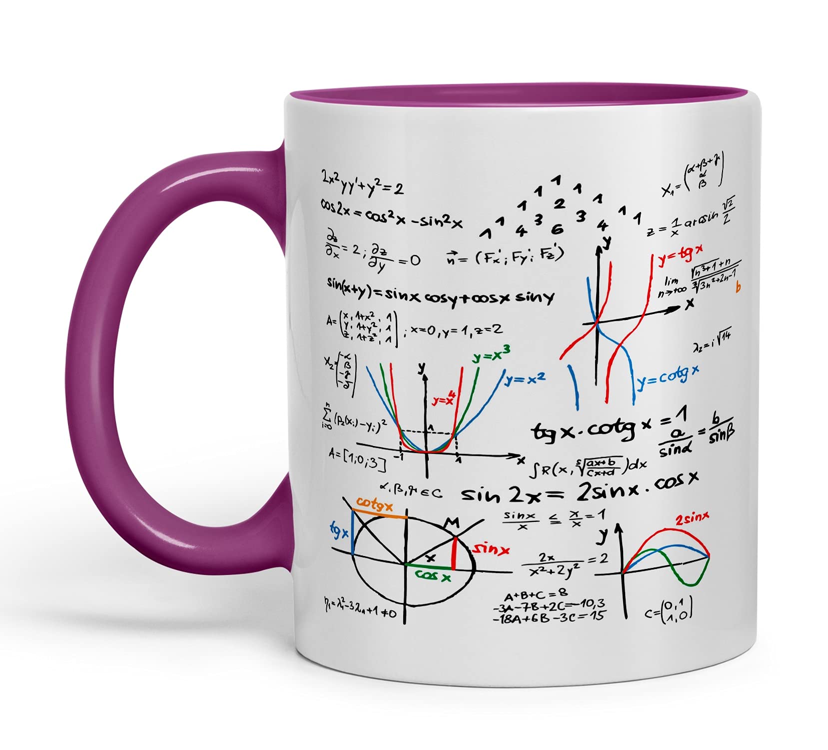 MAYA CREATION Math Calculations Printed Gift for Birthday Wife, Couple, Friends, Lover, Sister, Daughter, Beautiful Mug 11 Oz (Pink 3 Tone)