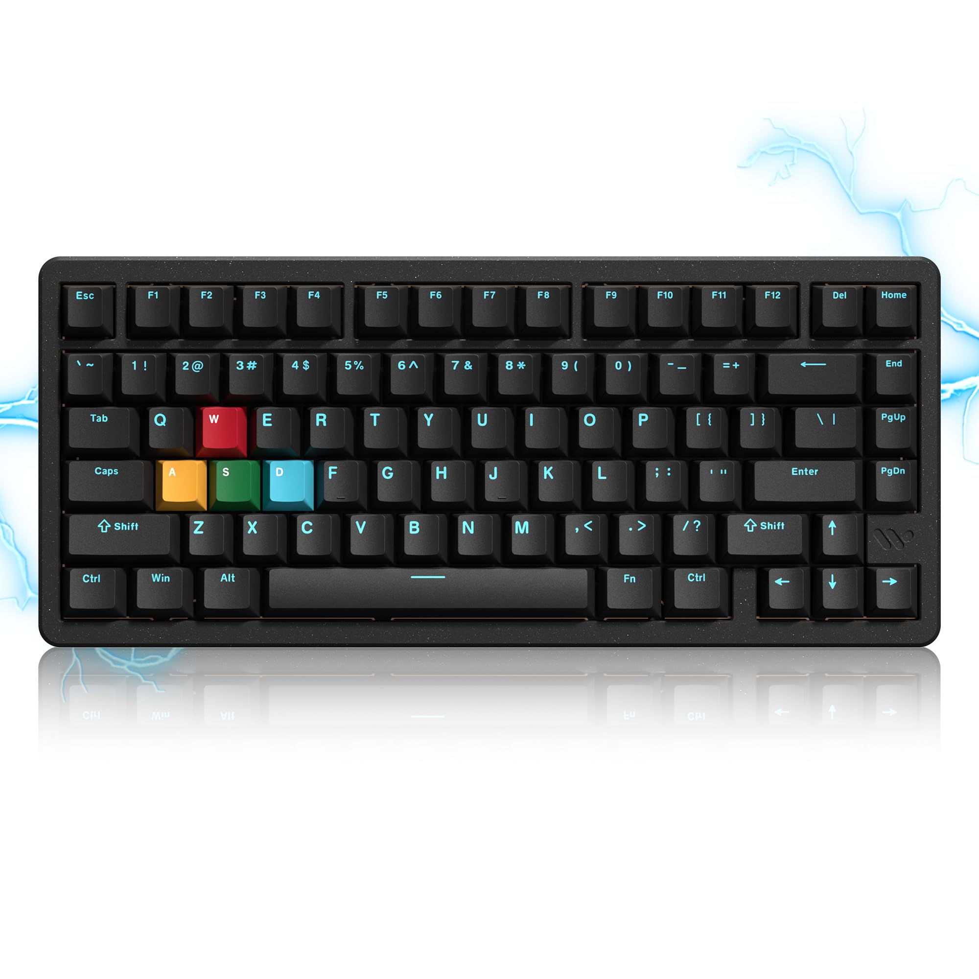 SK75 TMR - Tastiera meccanica senza fili in alluminio, 75% alluminio, ANSI US, pre-lubed POM Switches RGB Creamy Gaming Keyboard, 3 modalità BT5.0/2.4G/USB-C, Hot Swappable Keyboard con