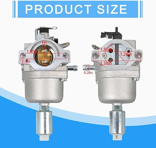 Miniatura 2 de Repuesto de carburador para John Deere MIA11491 L100 L105 105 D100 D105 D110 LA115 LA125 17.5-19.5HP y 1642HS 1742HS S1742 Tractor cortacésped