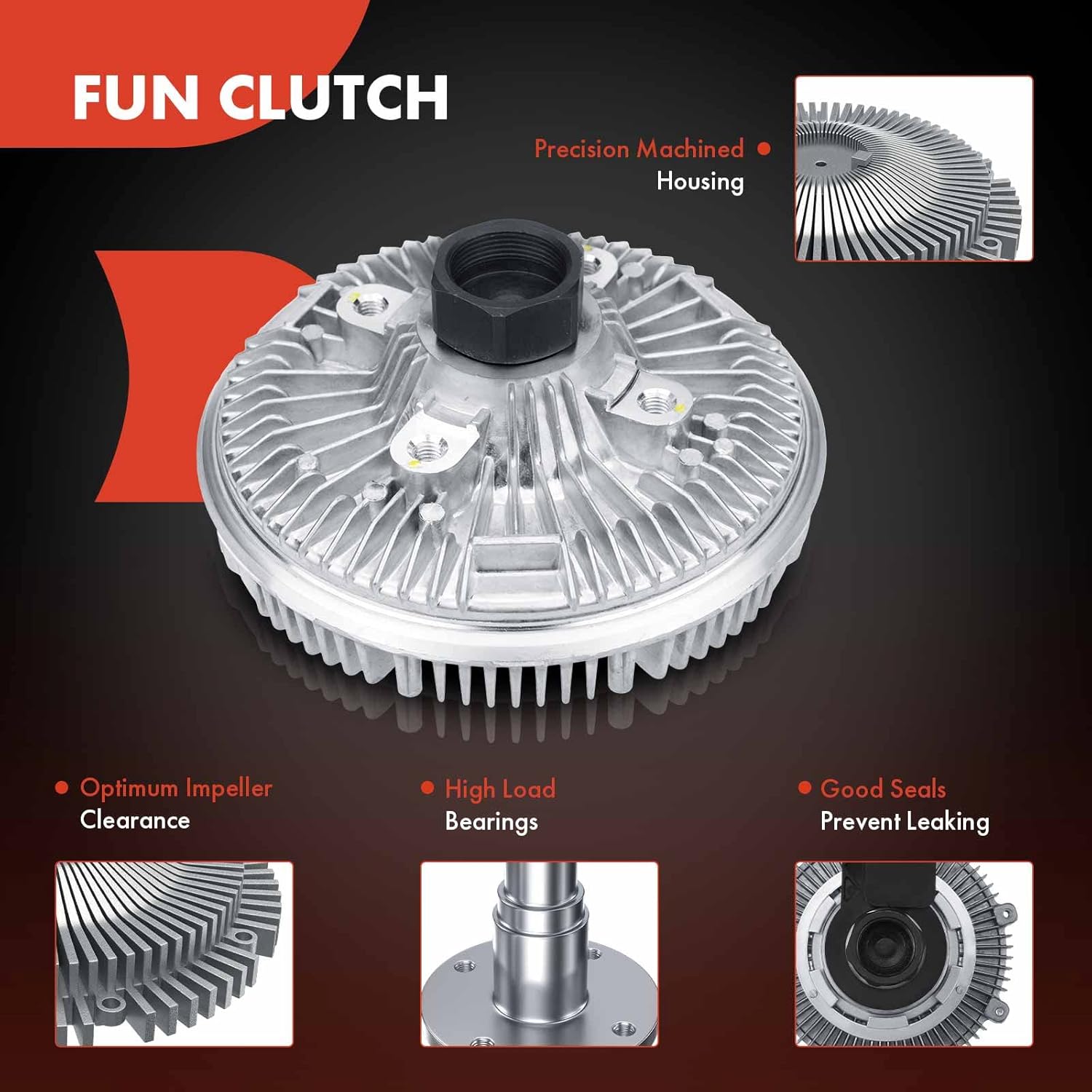 A-Premium Engine Cooling Fan Clutch Replacement for Land Rover Range Rover 1995-2002 Discovery 1998-2002