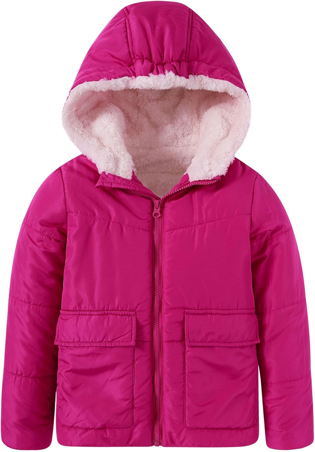 UNICOMIDEA Girls' Puffer Coats Warm Hooded Jacket 4-12 Years Girls Winter Outerwear